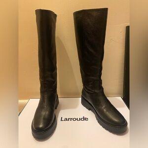 Larroude Anne Lugsole black boots, size 7.5